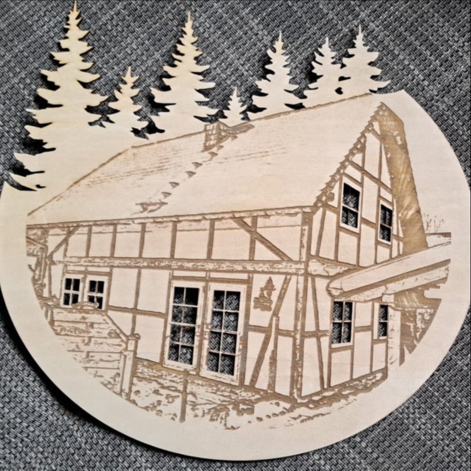Fensterbild beleuchtet